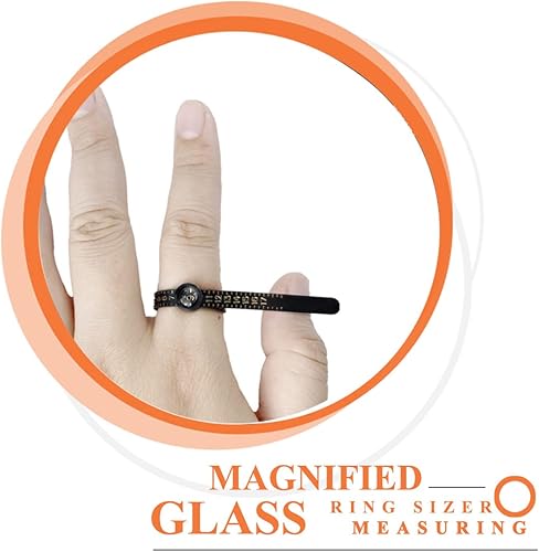 Miniatura 2 de Herramienta de medición de tamaño de anillo, herramienta de medición de tamaño de dedo reutilizable 1-17 EE. UU., tamaño de 2 piezas