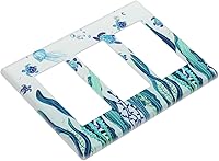 Vista 265 de Vista de ventana, isla tropical, playa, palmeras, cielo soleado, cubierta de interruptor de luz de palanca individual, placa decorativa de pared