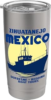 Zihuatanejo Mexico Dufresne Redding Boat Tours Blue Tee Stainless Steel Insulated Tumbler
