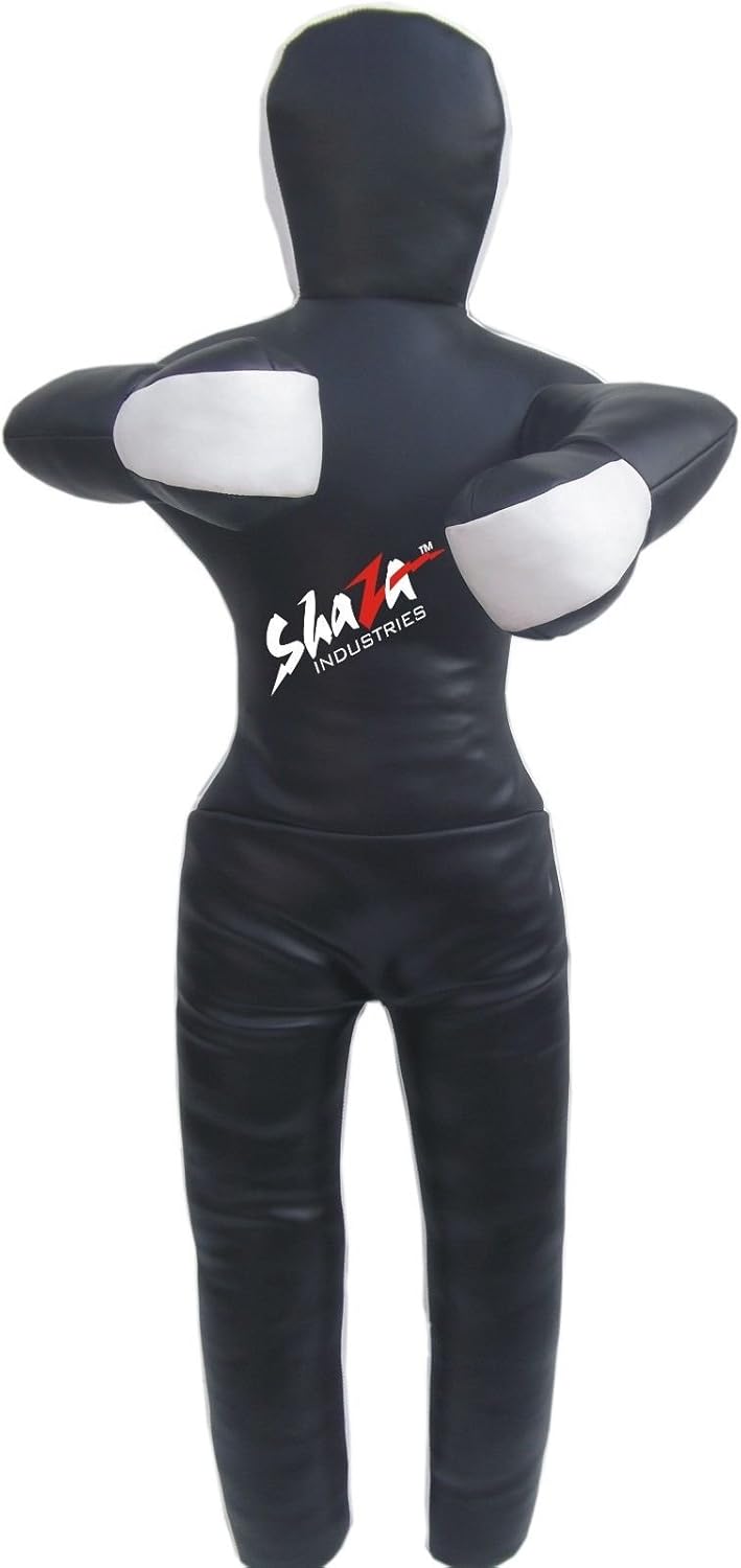 MMA Grappling Dummy Standing Position Hands Front Martial Arts Punch Bag Black - 59 inches