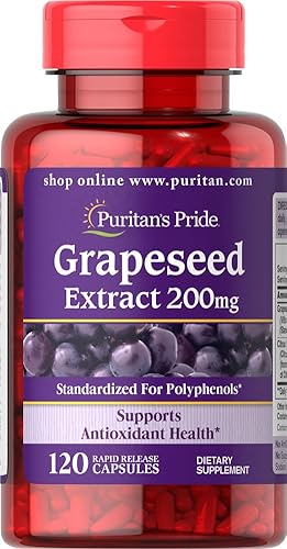 Puritans Pride Extracto de semilla de uva cápsulas de 200 mg 120 unidades