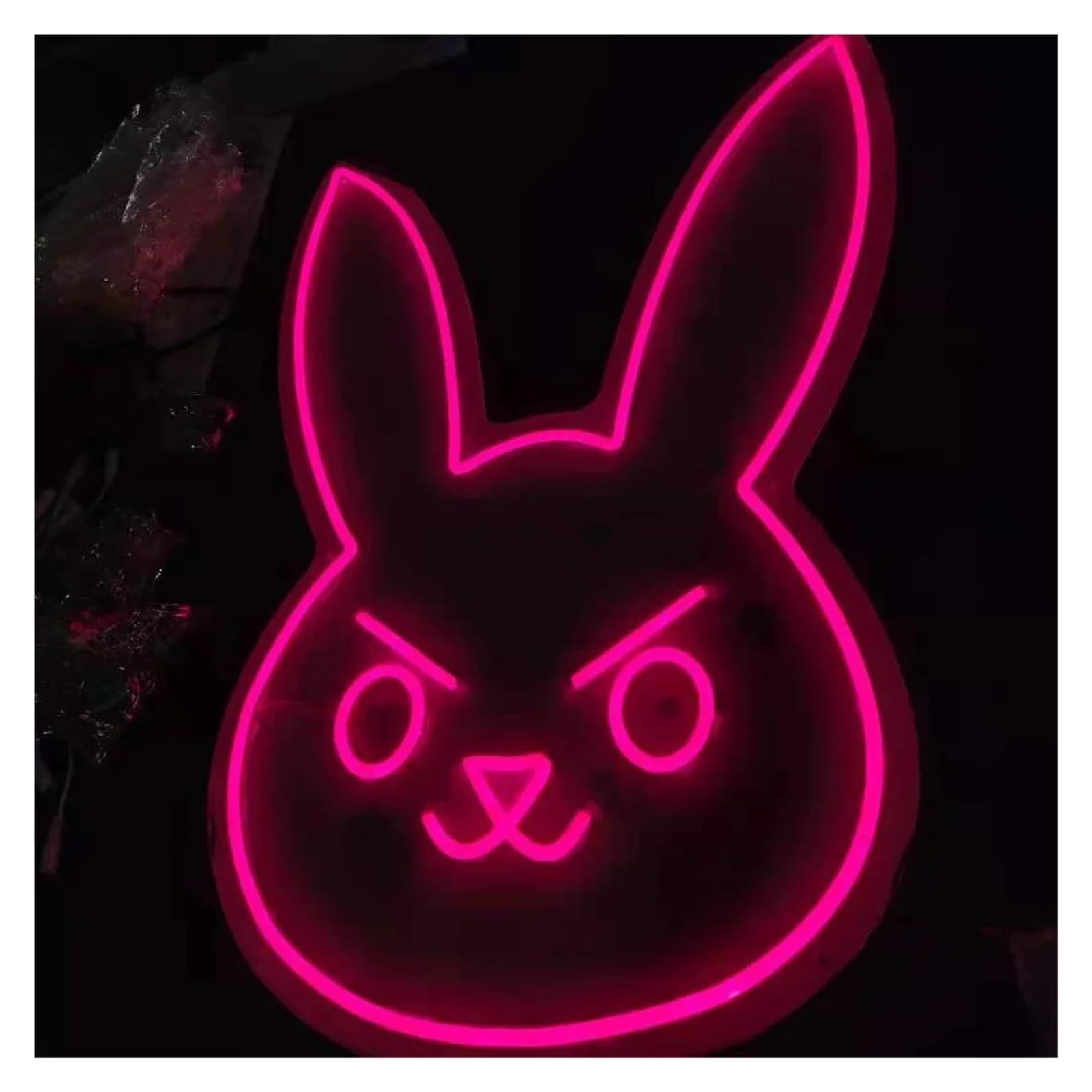 LEMST Signs Lamp Rabbit Neon Sign USB Powered Adjustable Brightness Rabbit Neon Lights, Suitable for Wall Hanging Decor Signs(D,40.6X29.2CM)
