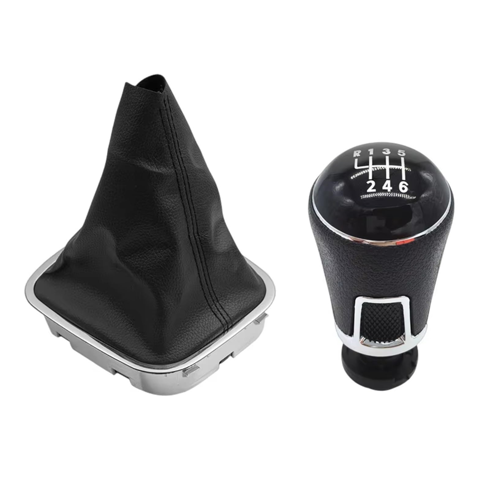 Tpsobru 6 Speed Case Shift Gear Lever Knob For Vw For Polo 6C 2011-2019 5/6 Speed Car Gear Shift Knob Lever Pen Gaiter Boot Cover Car Gear Shift Cover(6 Speed Case)