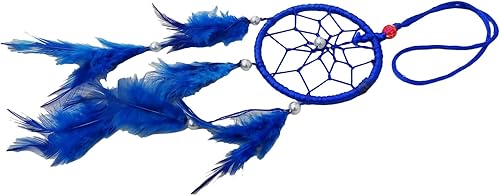 Miniatura 4 de Atrapasueños pequeño bohemio para colgar en la pared, decoración de ventana, adorno azul hecho a mano