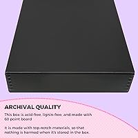Vista 5 de Golden State Art, Caja de almacenamiento de fotos de museo con borde metálico sin ácidos, 9 x 12 pulgadas, conserva documentos, impresiones