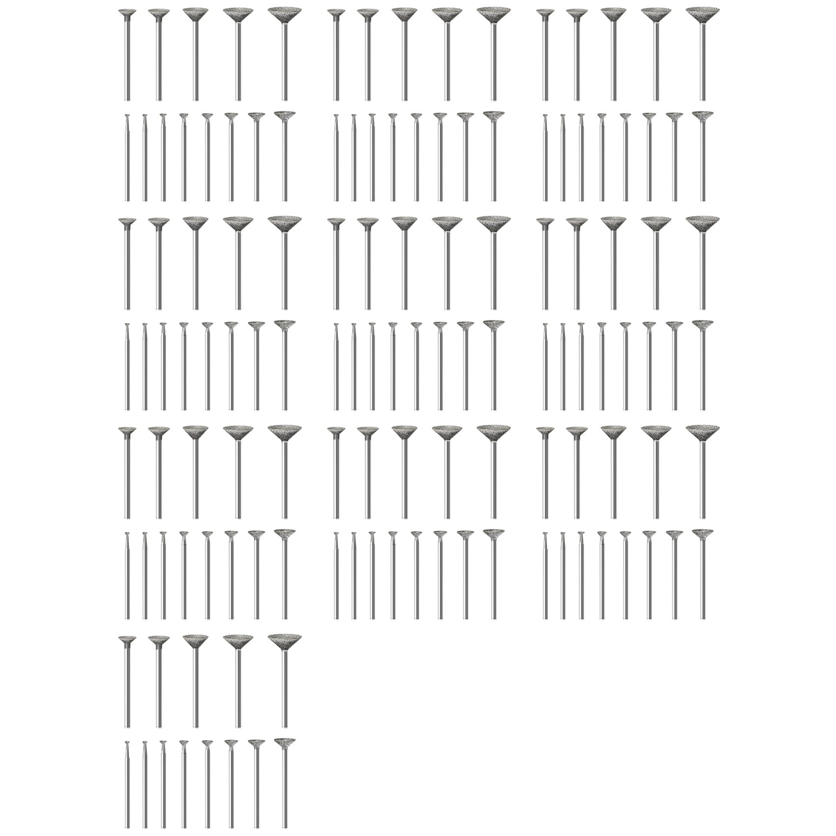 Jnchdghwa As Shown Stone Carving Set Burr Bits Compatible With For, 130Pcs Polishing Kits Rotary Tools Accessories