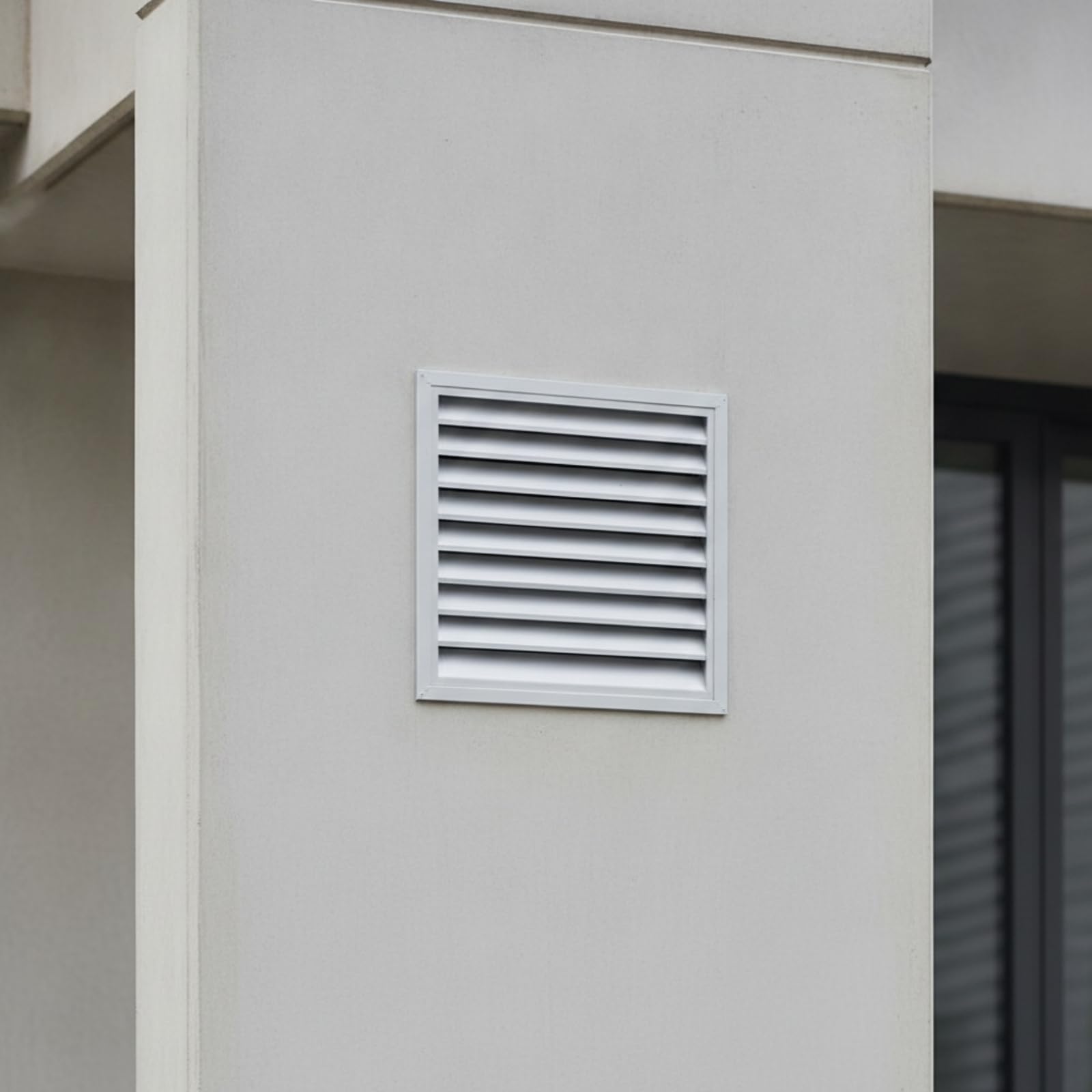 Lüftungsgitter Luftauslass Abdeckung Lüfterblende Wetterschutz Aluminiumlegierung Flächenbündig Dezentes Erscheinungsbild für Fassade Haus Garage Büro Technikraum
