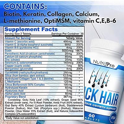 Thick Hair Growth Vitamins Hair Growth Pills With DHT Blocker Stimulates Faster Growth for Weak, Thinning HairBiotin Hair Supplements with Keratin & Collagen Helps Men&Women Grow Perfect Hair.