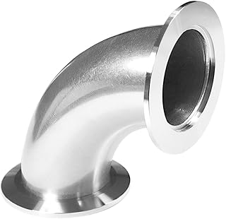 LAB OUTLET Elbow 90 Degrees KF-50 Vacuum Fittings, ISO-KF Flange Size NW-50, Stainless Steel, Vacuum Parts