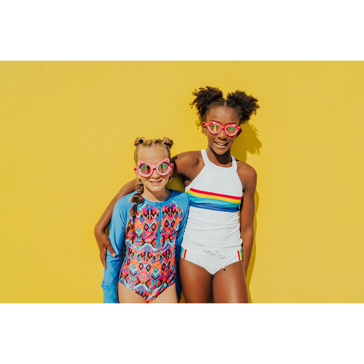 Bling2O - PAWDRY Hepburn Pink n' Boots, Gafas de natación Infantiles. Más 6 años