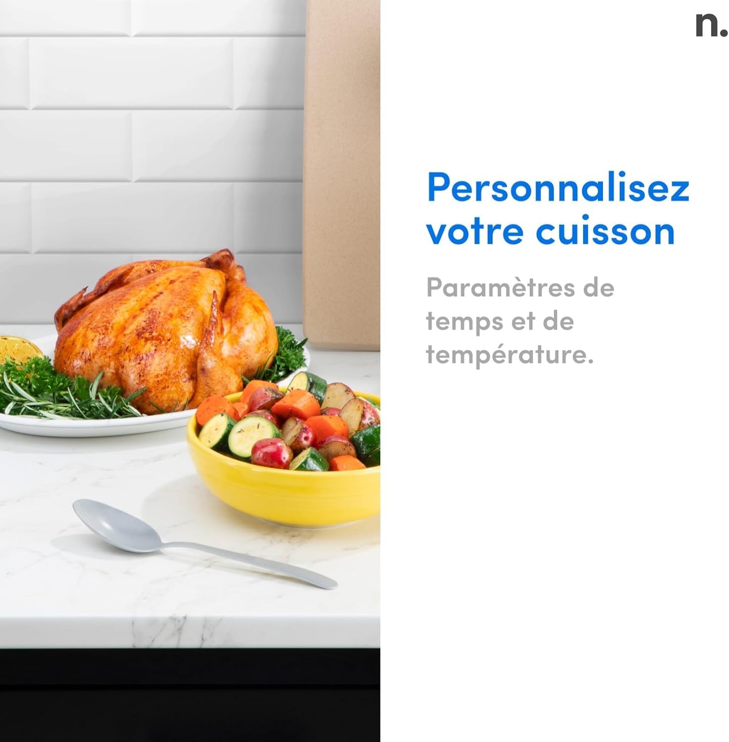 nutribullet Friteuse à air chaud 7L, friteuse sans huile 1800W, friteuse à air chaud avec 8 modes de cuisson, et également cuire, frire, griller tous vos aliments, noir, NBA071B