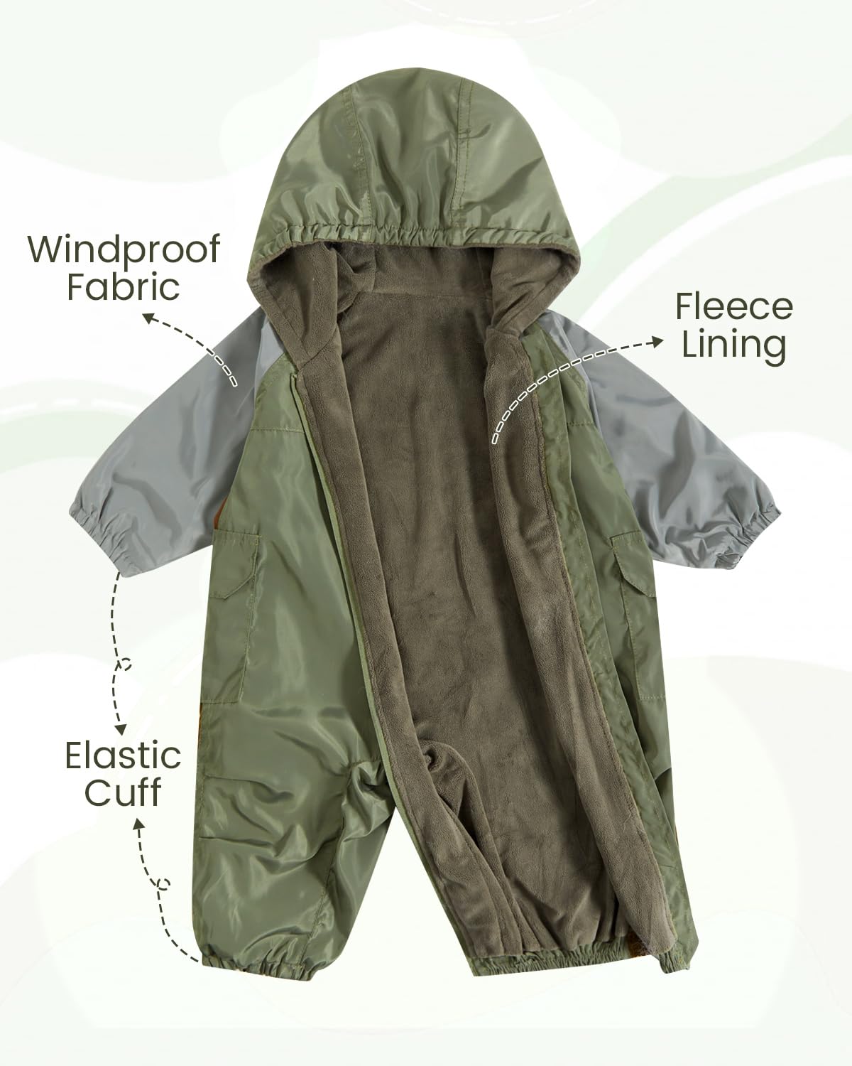 JiAmy Tutina antivento per bambini con cappuccio, resistente alle intemperie, foderata in softshell, per attività all'aperto, ragazze, ragazzi, a maniche lunghe, per l'autunno, per bambini da 6 a 18