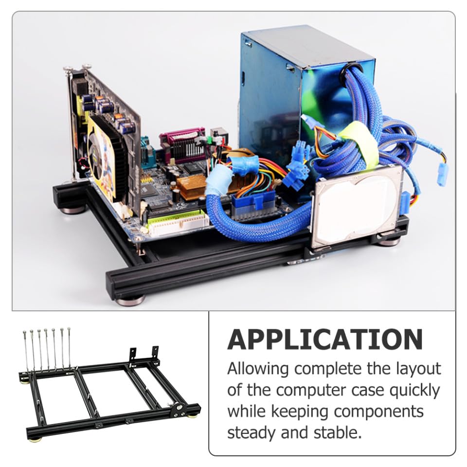 Gabinete Abierto POPETPOP para PC ATX con Protección GPU y Enfriamiento Mejorado Negro miniatura 3