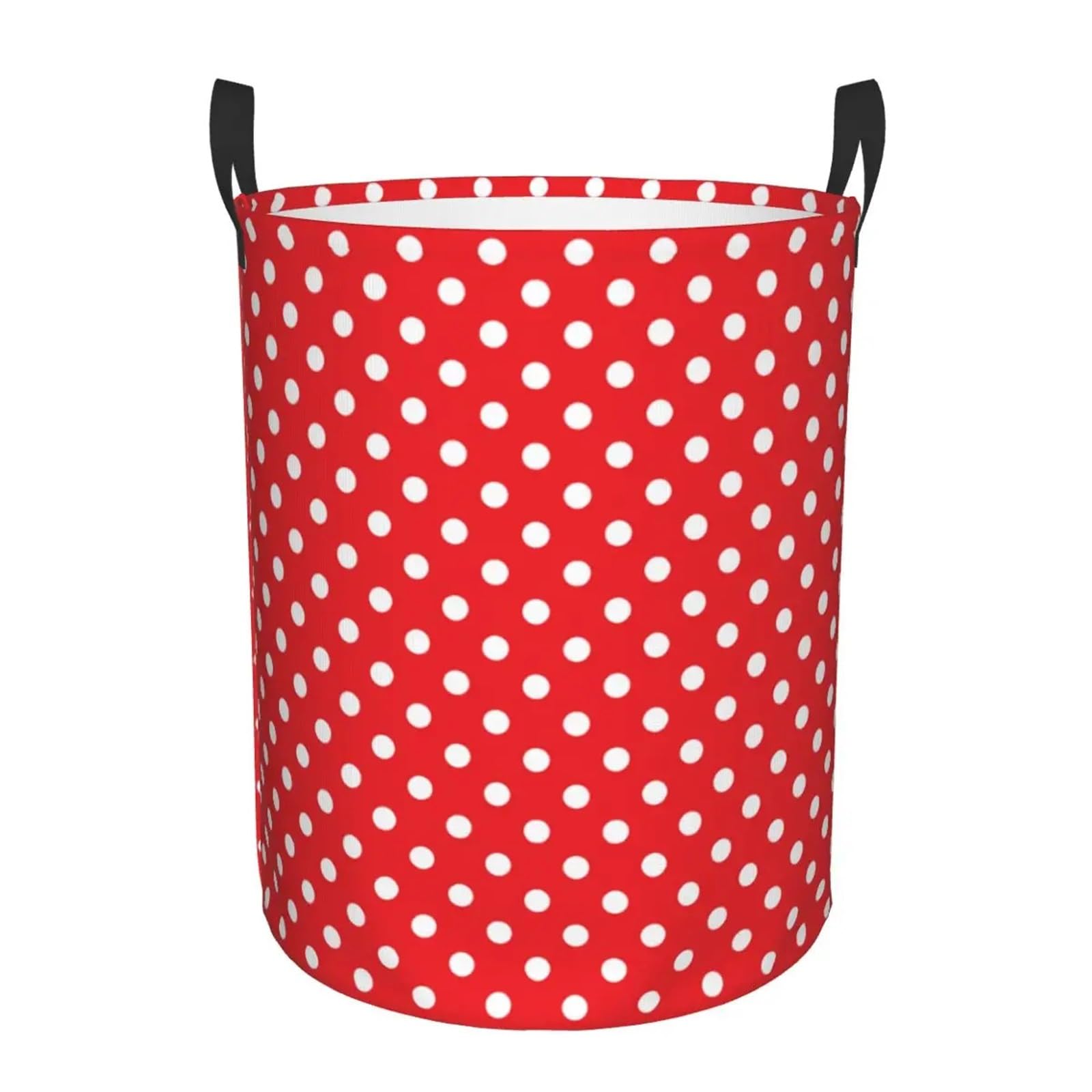 Fabric laundry hamper Polka Dots Pattern Laundry Basket Foldable Clothes Hamper Storage Bin for Family(Color19,42x34 cm)