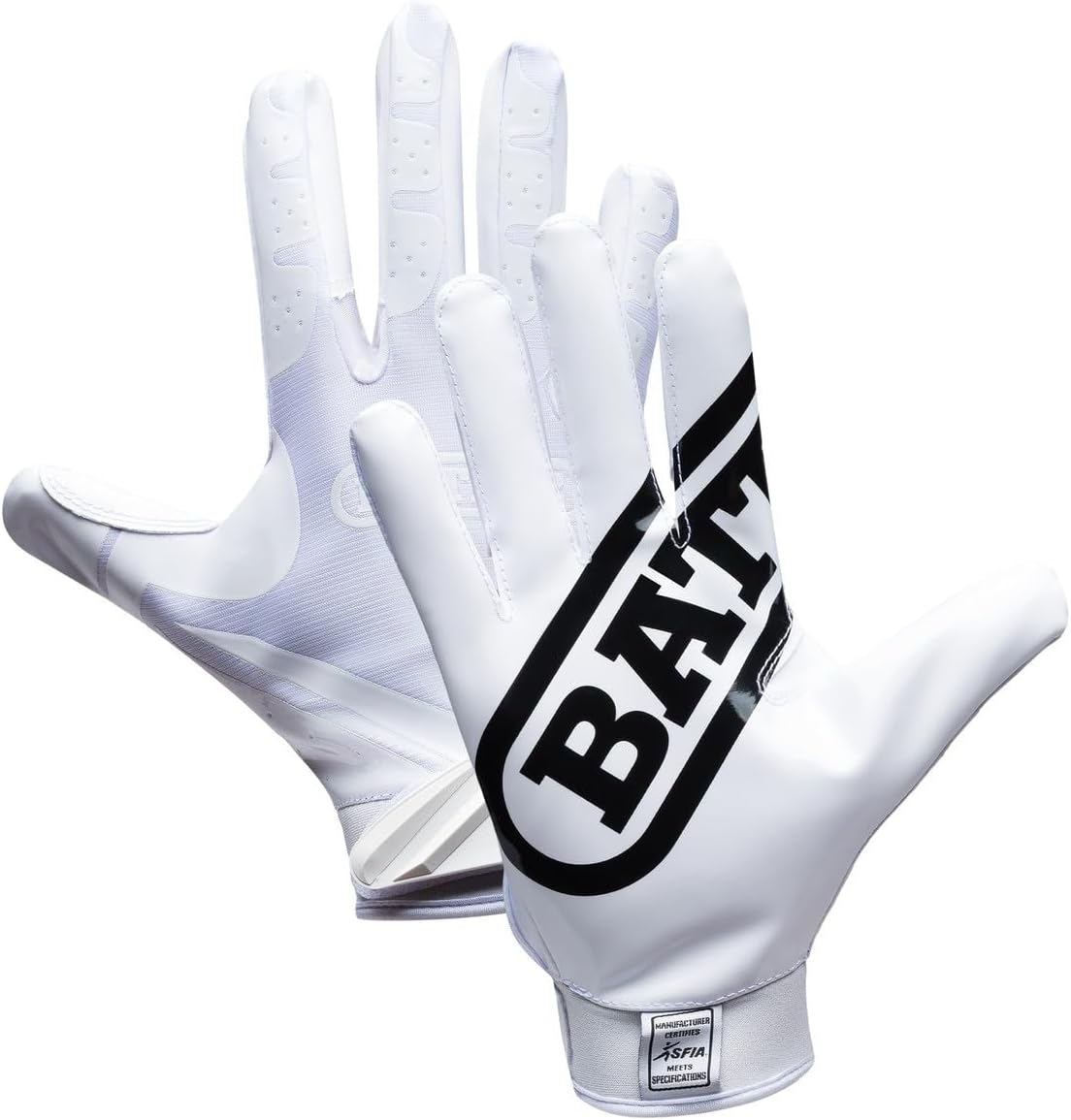 Best Football Gloves for Players - Reviews and Buying Guide 3
Battle Sports Double Threat Wide Receiver Football Gloves with Ultra Stick Tacky Grip Palm, Secure Fit Breathable Material & Superior Ball Control