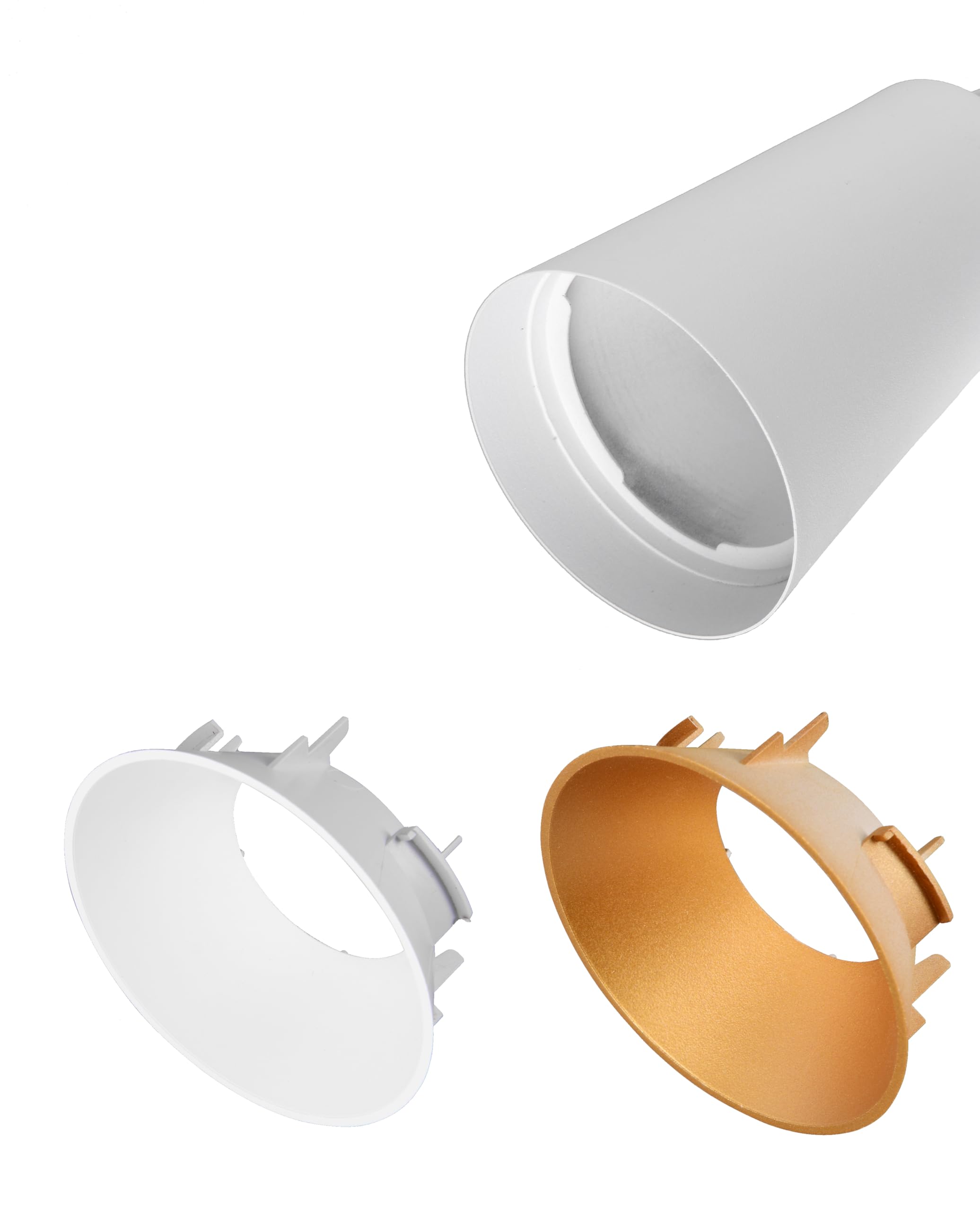 Trio Leuchten Spotbalken Sharp 817100331 Metall Weiß matt Cover goldfarbig/weiß exkl. 3x GU10