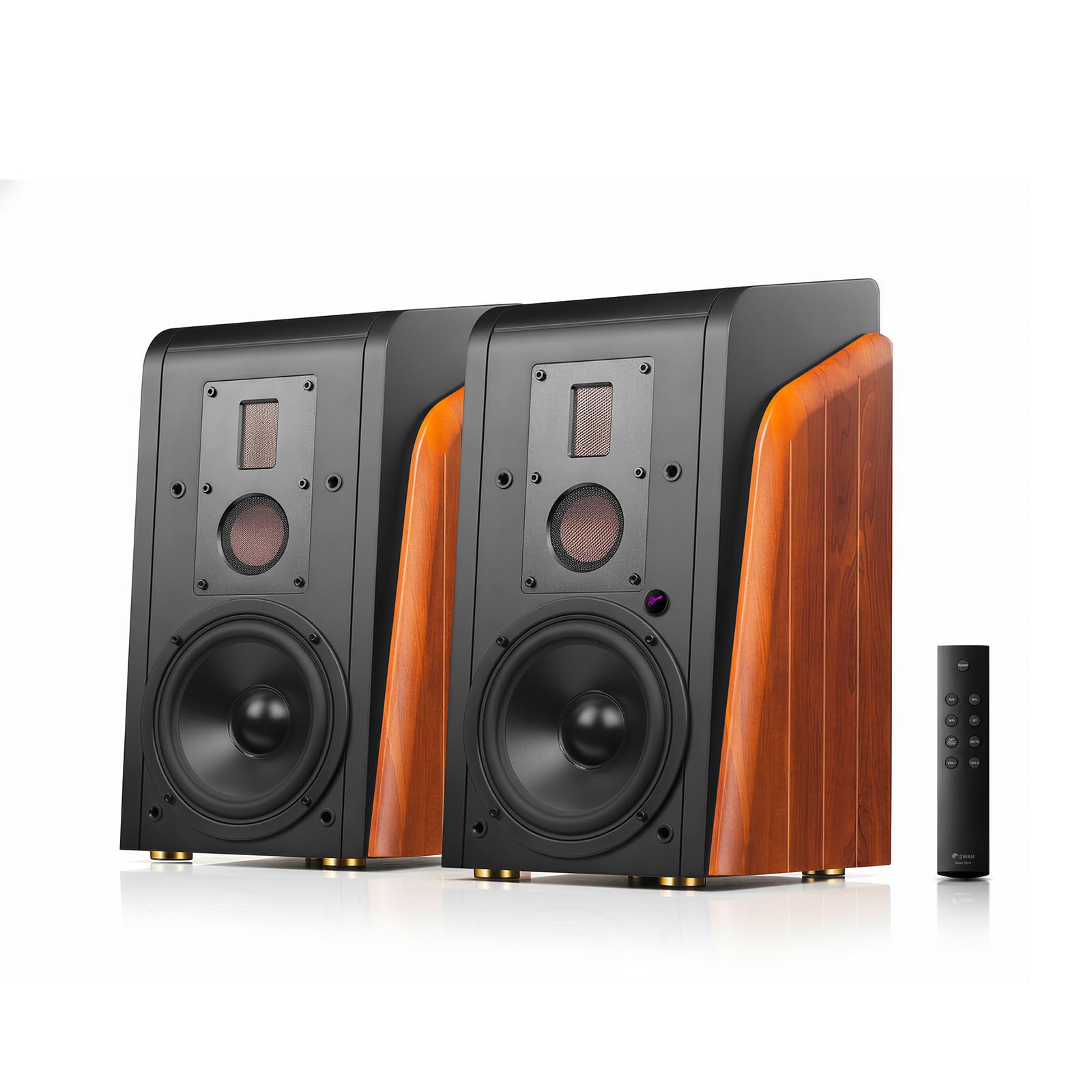 HiVi-Swans M300MKII Bluetooth& WiFi Bookshelf Speakers, 360W RMS Studio Monitors 3 Way Audiophile Speakers, Hi-Res Sound 6.5" Woofer Home Speakers for Desktop PC/TV/Turntable