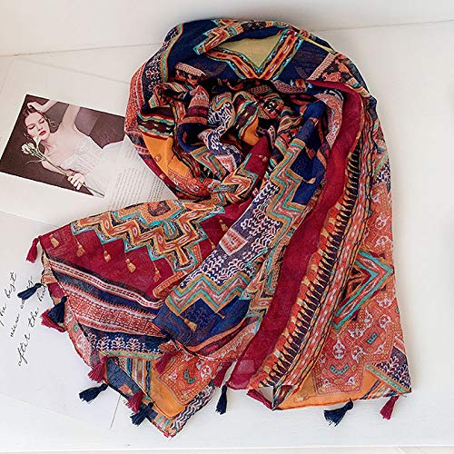 Van Caro Scarfs for Women Lightweight Floral Scarf Soft Long Fashion Scarves Sun-proof Wrap Shawl3