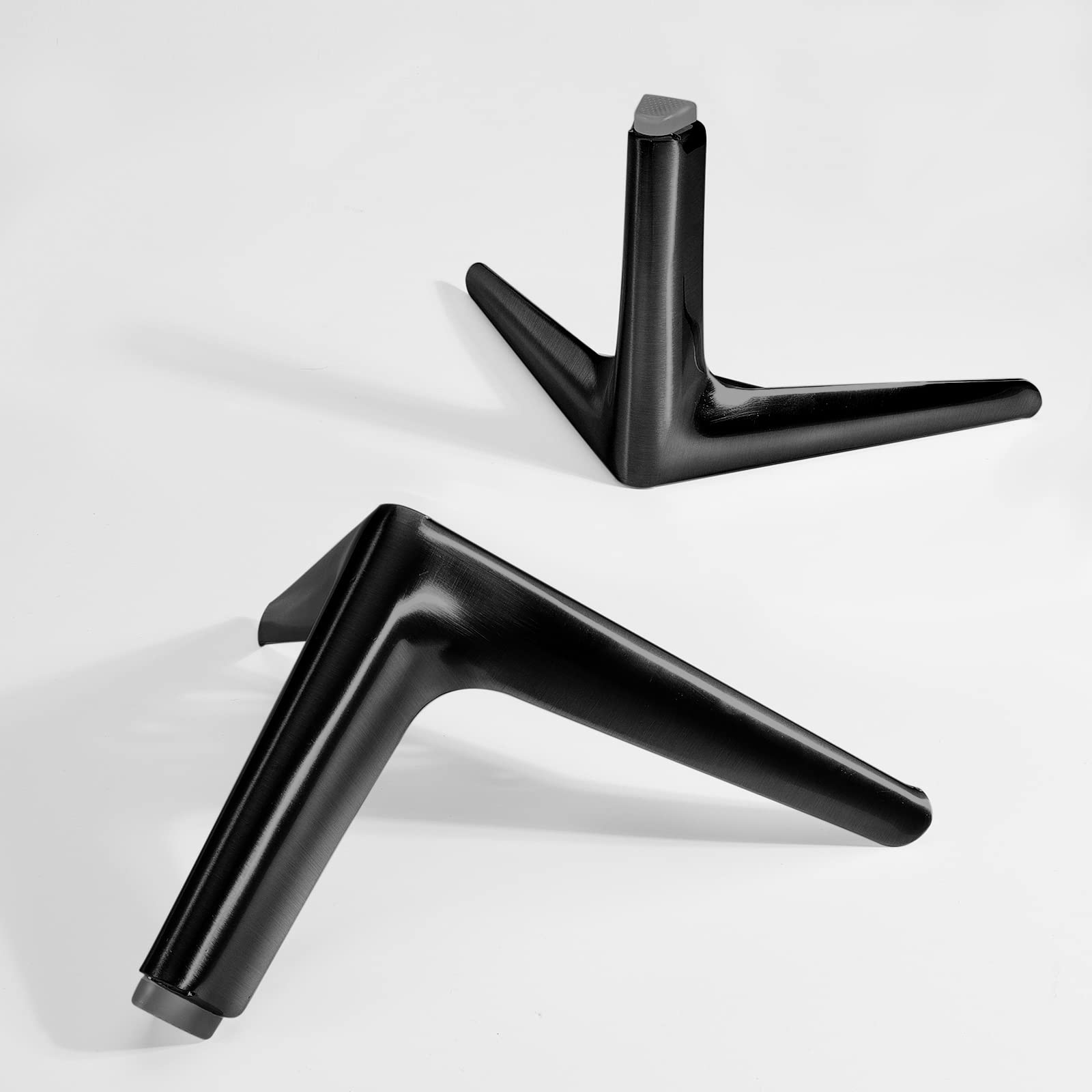 VEHCIL 6-inch Furniture Legs, Legs for Furniture Set of 4, Modern Furniture Feet for Cabinet Sofa Couch Table Chair Bed Dresser Wardrobe Risers DIY Replacement-Matte Black