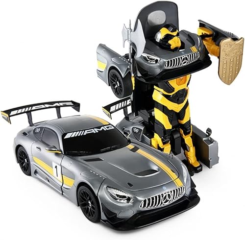Miniatura 6 de 114 RC Mercedes-Benz GT3 2.4ghz RC Transformer Dancing Robot Car (gris) actualizado con faros