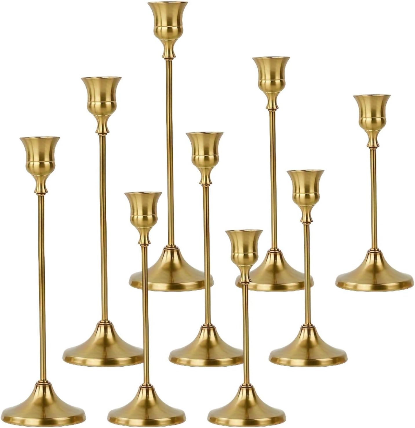 Vintage Brass Candle Stand, European Style Christmas Romantic Ornament, Candlelight Dinner Decoration