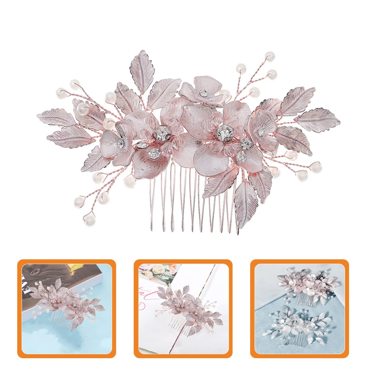 MAGICLULU 3 Piezas tiara la boda la novia horquillas novia horquillas accesorios para el cabello para accesorios para el cabello boda para el