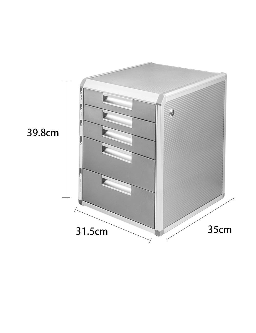 Armadio Di Archiviazione Multifunzione per Ufficio - Innovazione Al 5 ° Piano Design Accattivante Venature Del Legno, File Manager Argento Gestore File Armadietti Armadietto Desktop Manager,un