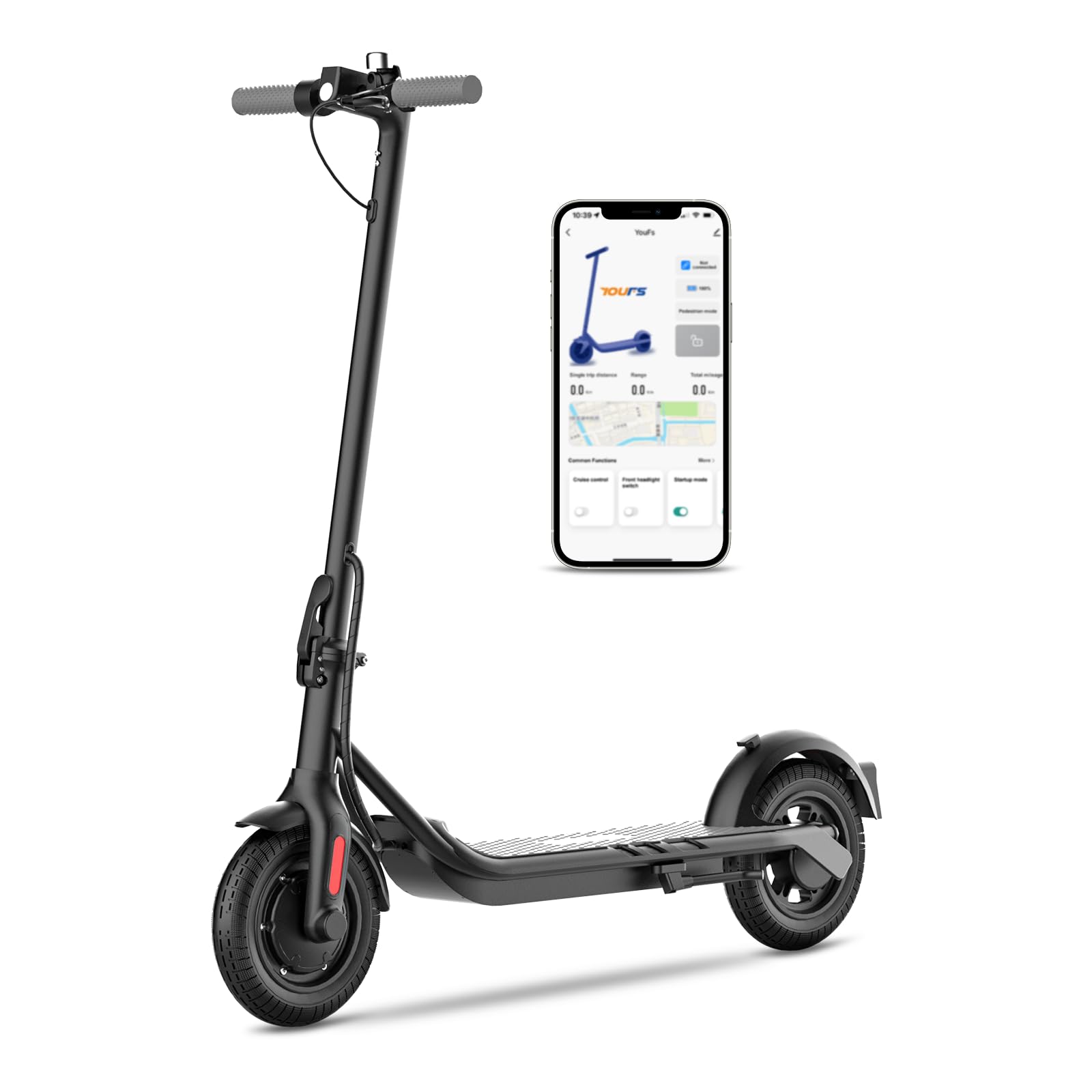 Electric Scooter with 500W 800w Motor up to 19 25 MPH 21 28Miles Range 10 inch Pneumatic Tires