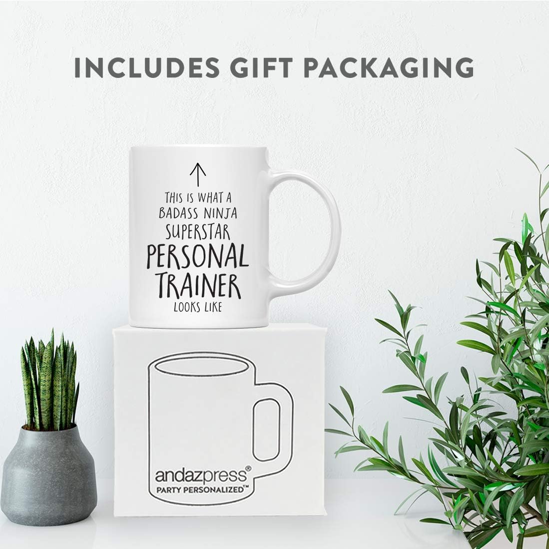 Andaz Press Funny 11oz. Ceramic Coffee Tea Mug Gift, This Is What A Badass Ninja Superstar Personal Trainer Looks Like, 1-Pack Personal Trainer Gifts Personal Trainer Mug - Image 4