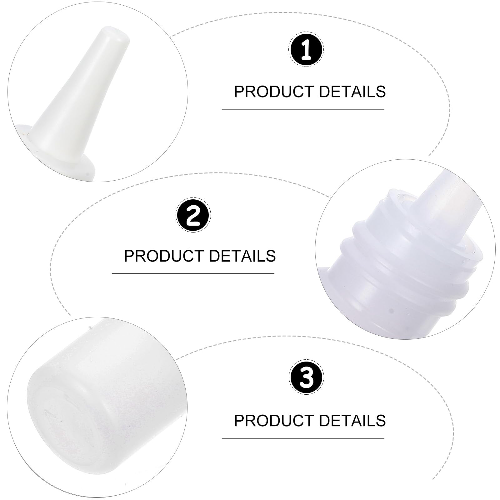 KICHOUSE Flaconi Contagocci da 10ml in Hdpe Bianco 22 a Tenuta Stagna Bottiglie Portatili per Viaggi per