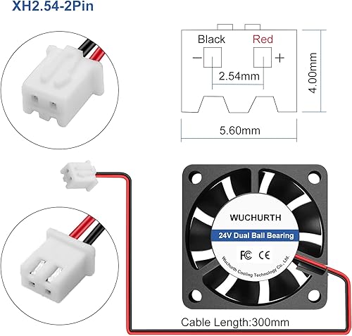 Miniatura 4 de 4 ventiladores de soplador 4010 CC 24 V doble rodamiento de bolas turbina sin escobillas ventiladores de refrigeración turbo de 1575in x 1575in x