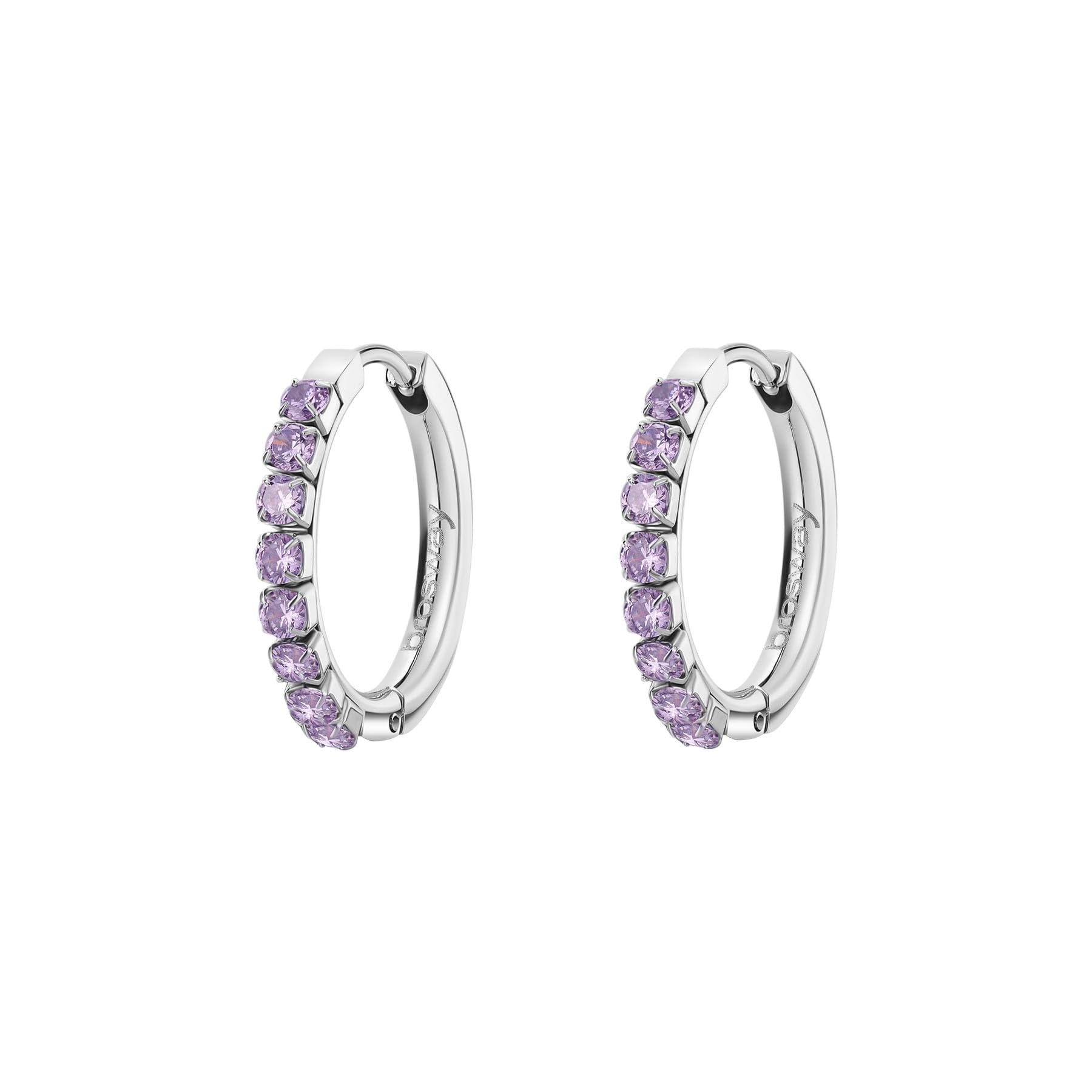 Brosway Orecchini Donna, Orecchini a Cerchio in Acciaio e Cubic Zirconia | Collezione DESIDERI - BEIE021