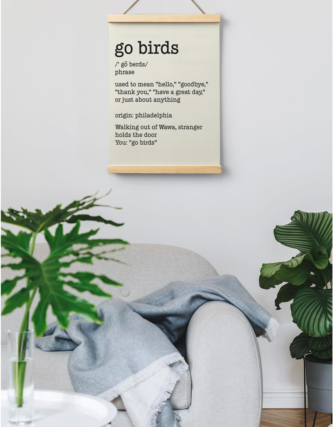 Ryeolo Football Go Birds Definition Wooden Poster Hanger Frame 12.5x17 Inch,Go Birds Poster Hanger Frame,Motivational Wooden Hanging Wall Art Decor For Home Room - Image 5