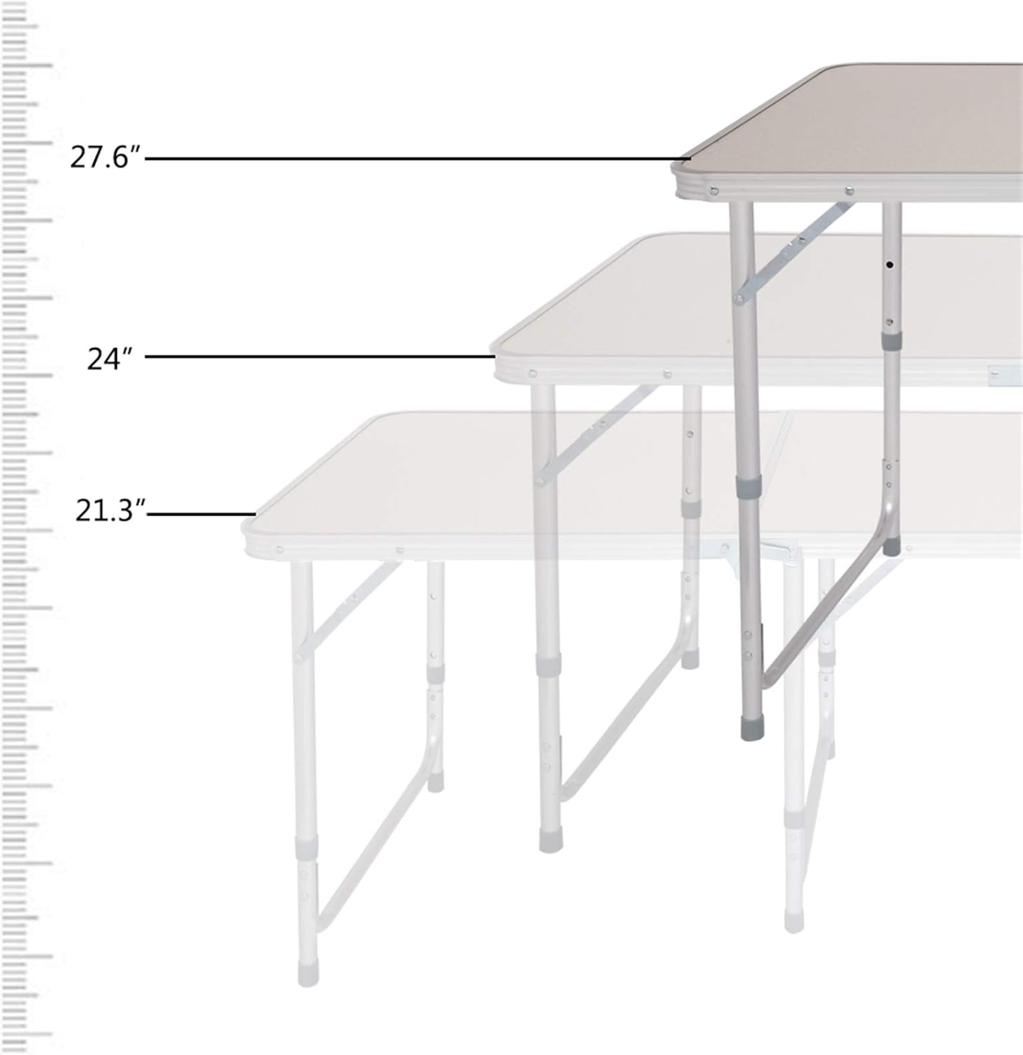6 FT Folding Portable Aluminum Camping Table, Resistant Table for Indoor, Outdoor, Picnic, Party, Camping