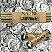 180 Preformed Dimes Tubes Paper Coin Wrappers 10 Cent Shotgun Rolls Counter Bank