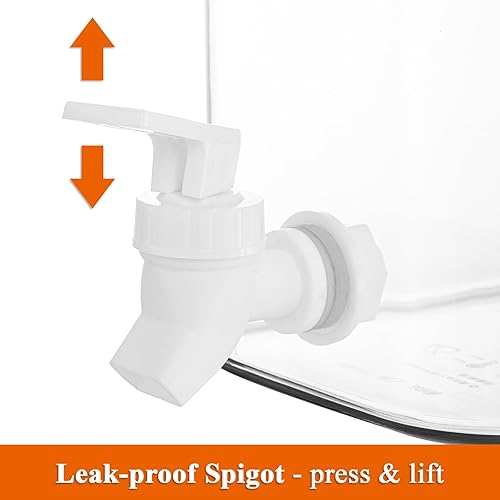 Miniatura 6 de Elsjoy Dispensador de bebidas de plástico con espita, dispensador de bebidas de 1.2 galones, contenedor de bebidas frías para té helado, limonada,