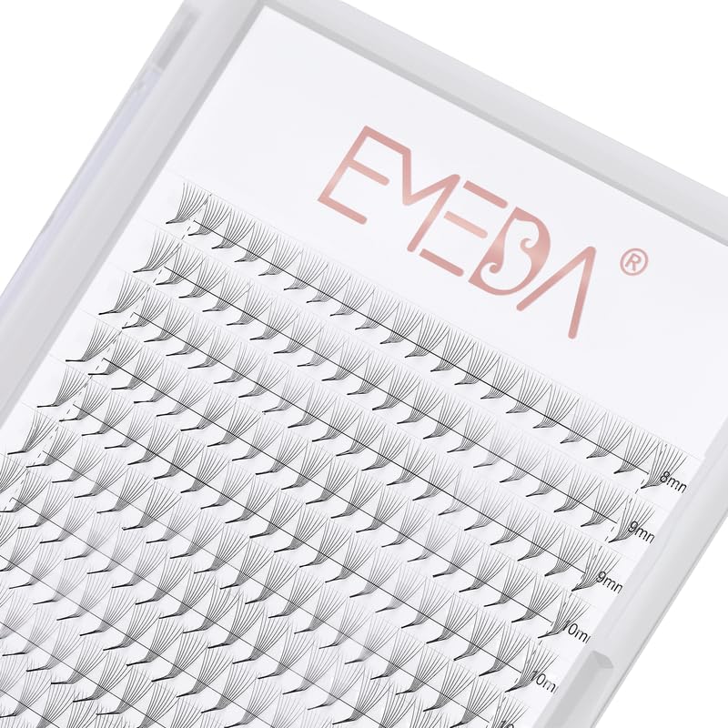 8D Volume Eyelash Extensions M Curl 0.07mm Mixed 8-14mm Eyeliner Effects Lash Extensions Cat Eye/Fox Eye Styling 8D M L+ Curl Russian Cluster Lash Extensions (8D 0.07-M curl-mix) - Image 4