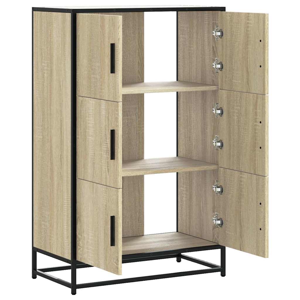 vidaXL Aparador Alto Madera de ingeniería y Metal Sonoma 68x35x106,5cm