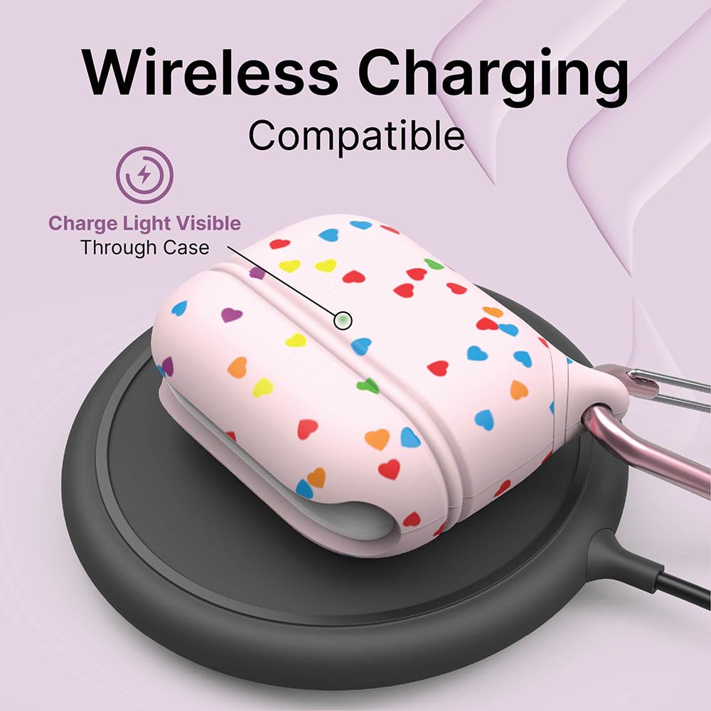 Catalyst Custodia impermeabile Special Edition per AirPods Pro, compatibile con ricarica wireless, custodia protettiva antiurto e a prova di caduta, pelle morbida, con moschettone - Sweetheart