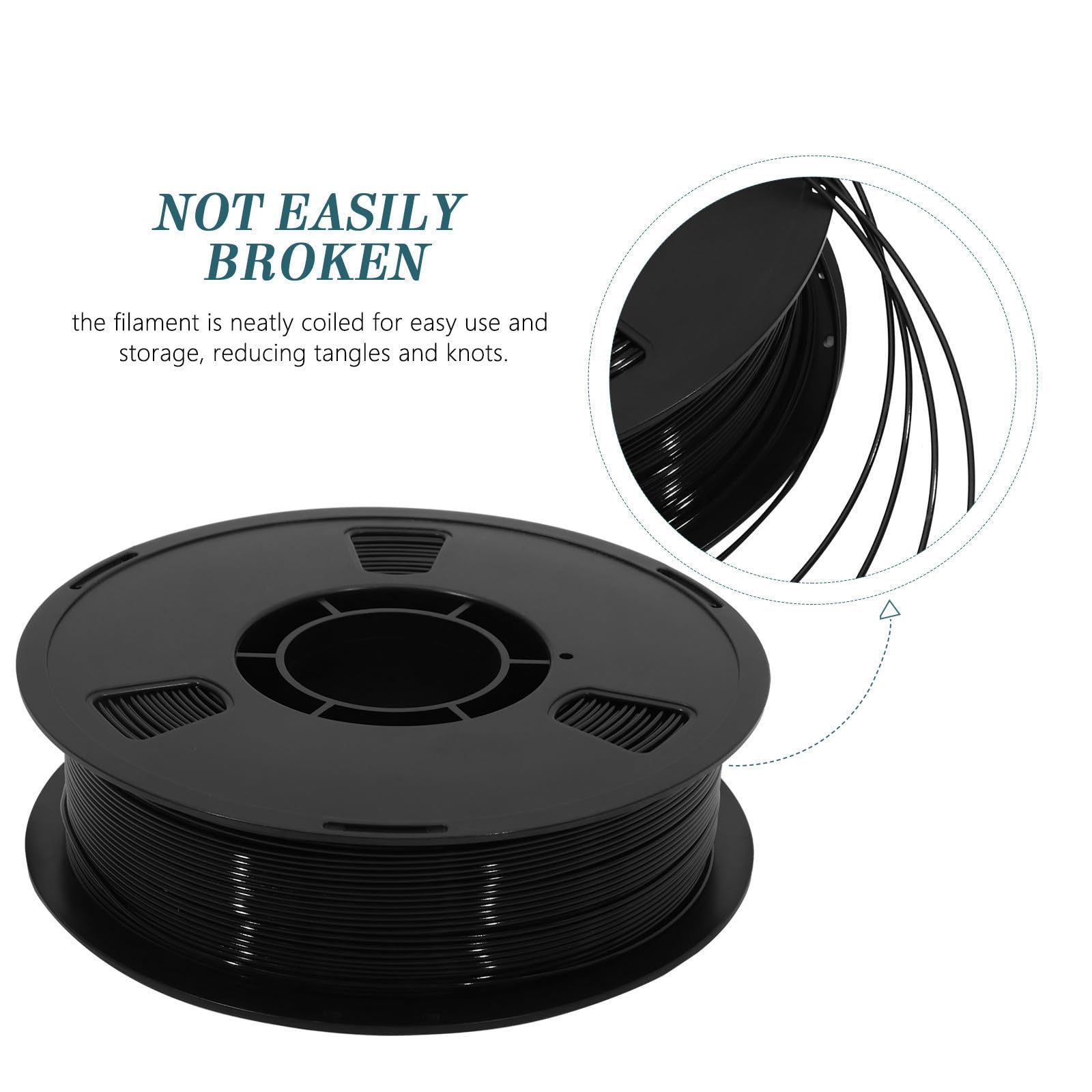 Uonlytech Petg Schlauch 1,75mm für 3d drucker 3d filamentschlauch Schwarz Petg Hohe Belastbarkeit Formstabil für 3d druck und Kreative Gestaltungen