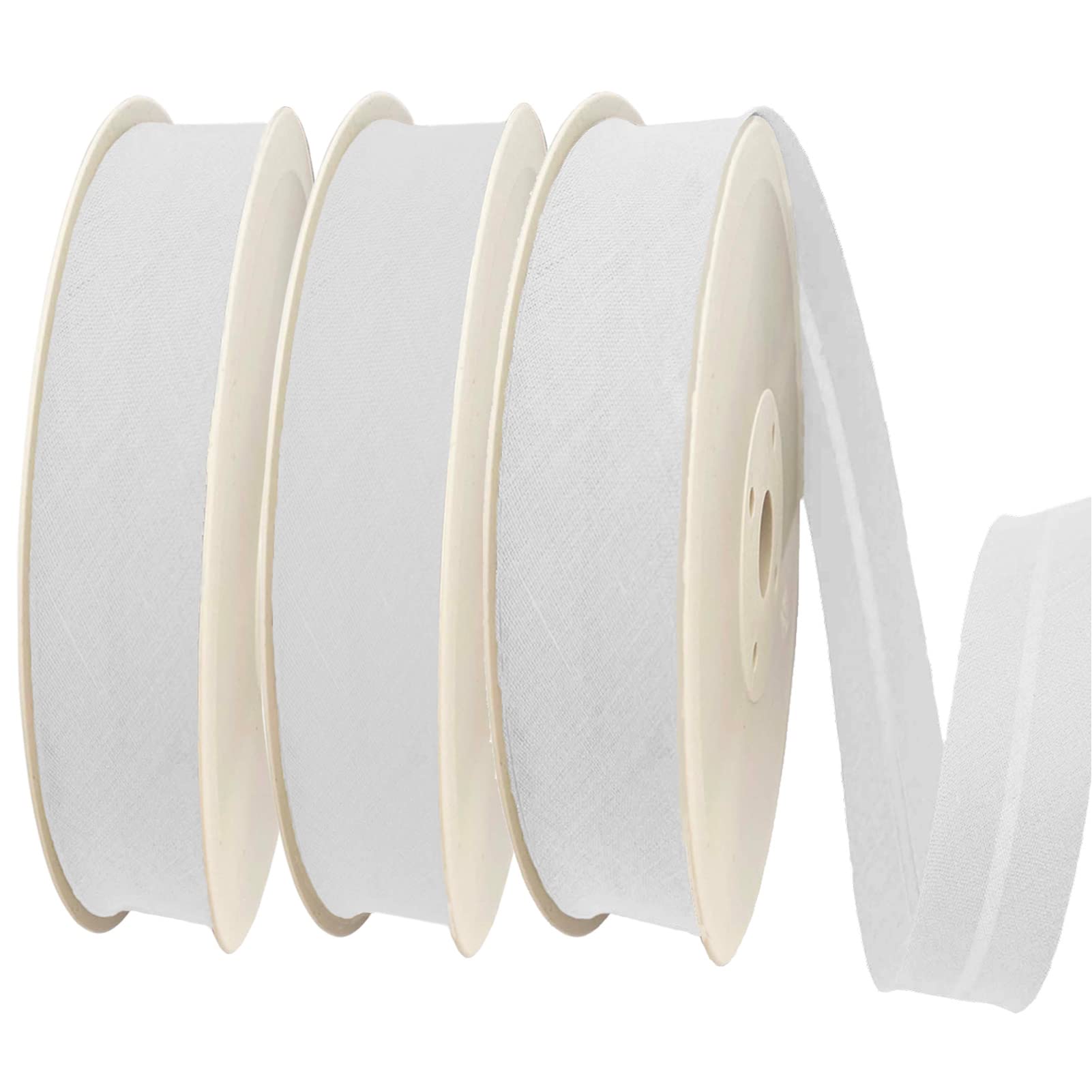 TEXTEX = Bies de 20mm de Ancho. 50% Algodón y 50% Poliéster. Pieza de 10m - (Blanco) — view 113