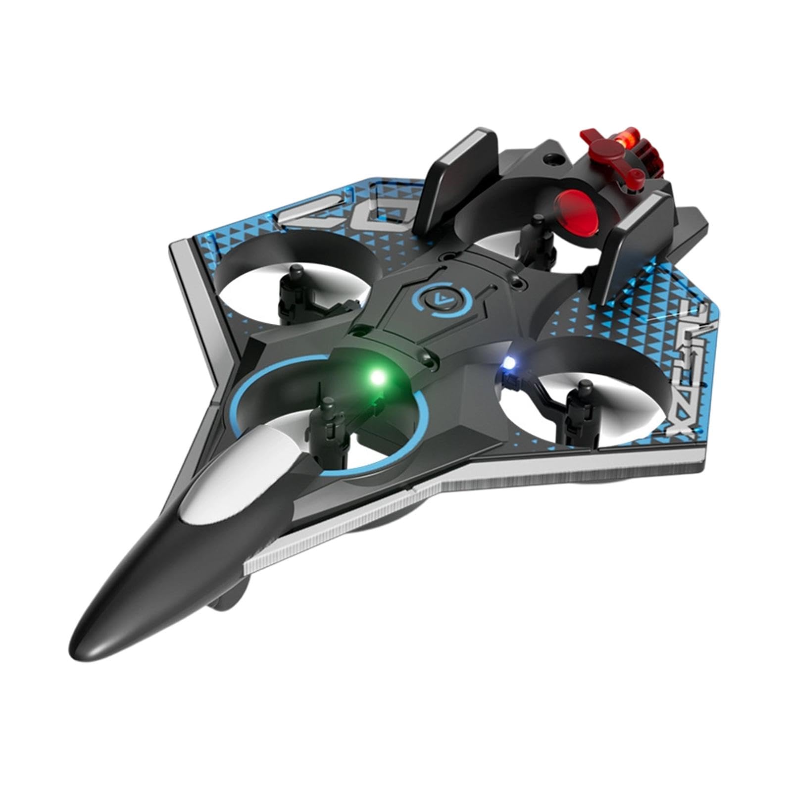 TISHITA RC Plane Avión Planeador Teledirigido de Espuma Liviana con Maniobras 360 Grados Y Luces Led Apto para Entrenamiento de Regalo para Principiante, Azul