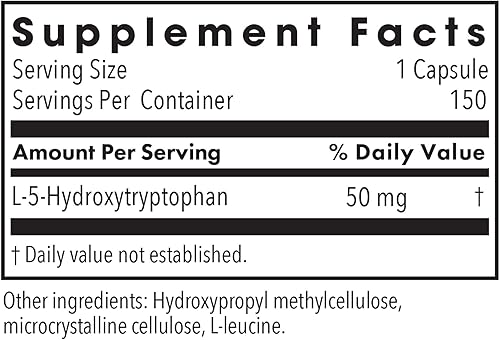 Miniatura 2 de Allergy Research Group Suplemento 5-HTP de 50 mg - Serotonina para hombres y mujeres, apoyo para dormir, L-5-hidroxitriptófano, cápsulas puras y
