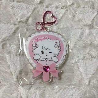 Lilalamode うちわ型 スライドフォトキーホルダー ムース mikko