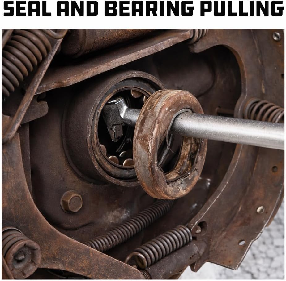 Powerbuilt Master Axle Puller Tool Set, Remove Car Front and Rear, Bearings and Seals, Vehicle Repair 21 Piece Kit - 648611, Silver