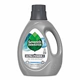 Seventh Generation Liquid Laundry Detergent, Free & Clear, 50 Loads, Power+ Fights Stains & 6X Cleaning Agents, 87.5 Fl Oz