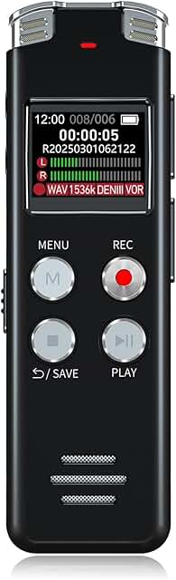 64GB Digital Voice Recorder with Playback: Voice Activated Recorders for...