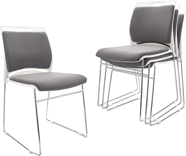 VACYOVKE 4/8/12/20 Pack Stacking Chairs - 1102LB Capacity Modern Multi-Purpose Guest Chair Set for Home, Office, Waiting