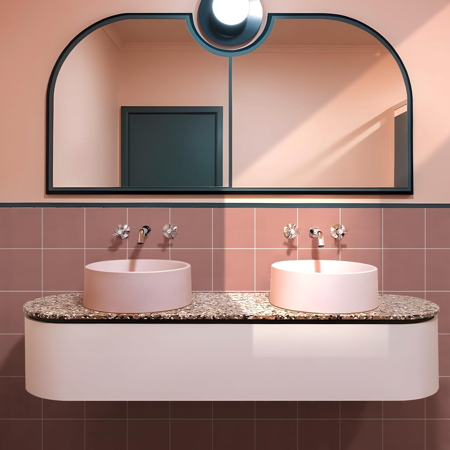 Alwayspon 10Pcs 6x6inch/15x15cm Peel and Stick Vinyl Wall Tile Sticker, Textured Self-Adhesive Backsplash Tile Decals Stick on Tiles Waterproof Removable for Kitchen Bathroom