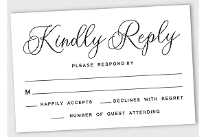 RSVP Cards with Envelopes: 50 Blank Response Cards for Special Occasions